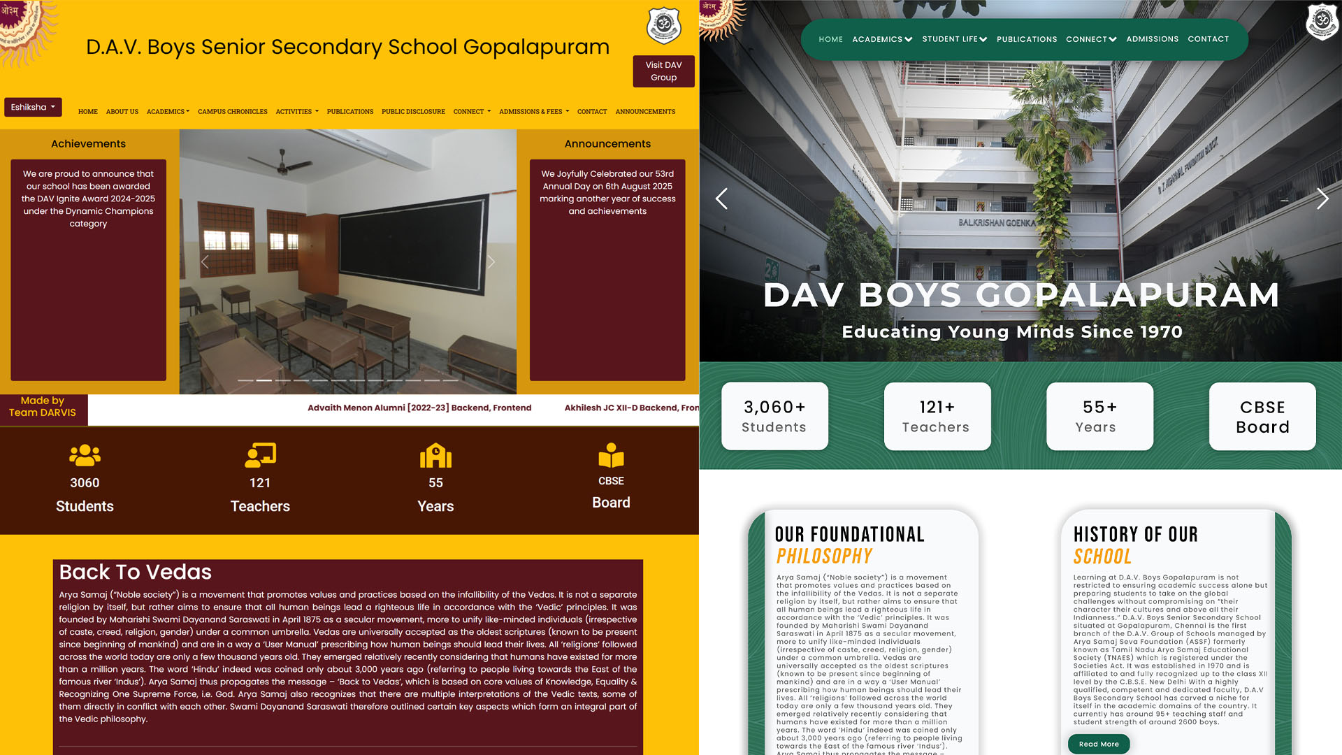 School Management System Dashboard